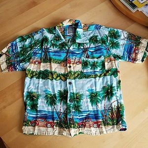 Boys girls Hawaiian summer shirt S 10-12 Ocean Cur